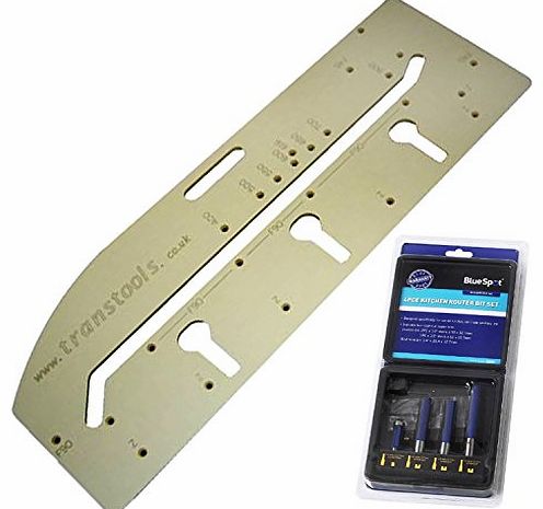 Transtools 900mm Kitchen Worktop Router Jig   Cutters   Guide Pins