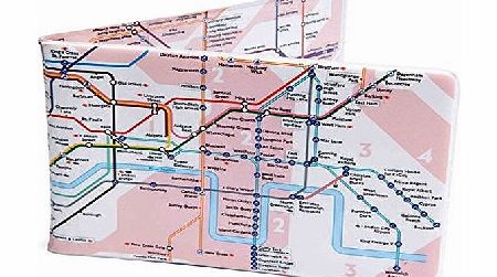 Travel Card Holders From Crafted Lines Crafted Lines Travel Oyster Card Wallet - London Tube Map Pink