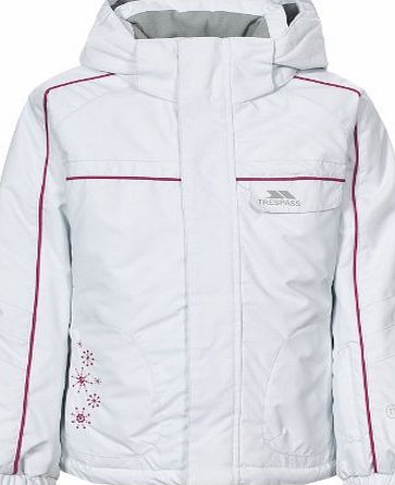 Trespass Girls Jaya Ski Jacket - White, Size 5/6