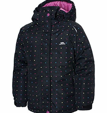 Trespass Girls Thinking Jacket - Black Spot, Size 11/12