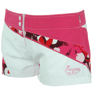 Ladies Trespass Bessi Boardshort. White