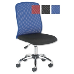 Trexus Blue Mesh Operator Chair Tilt-action Back