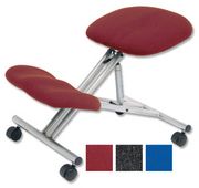 Trexus Kneeling Office Chair Steel Framed on Castors Gas Lift Seat H480-620mm Burgundy