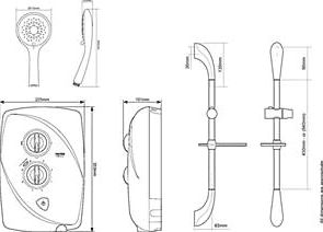 Triton, 1228[^]94790 T80 Easi-fit Manual Electric Shower White