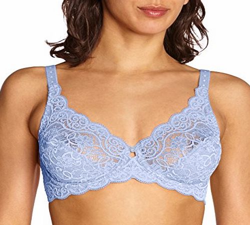 Triumph Womens Amourette 300 Wired Floral Everyday Bra, Lavender Blue, 38C