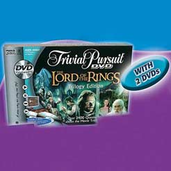 Trivial Persuit LOTR Trivial Persuit DVD Game