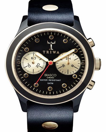 Triwa Mens Triwa Brasco Chrono Watch - Ebony Gold