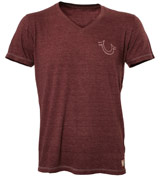 Dark Red V-Neck T-Shirt