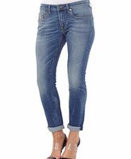 Grace blue cotton boyfriend jeans