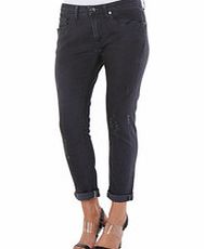 Grace dark grey cotton boyfriend jeans