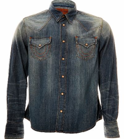 True Religion Jakes 50s Group Denim Wash Shirt
