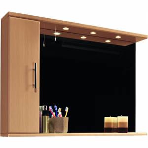 Trueshopping 1050mm Beech Mirror Cabinet with