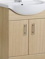 Trueshopping 550mm Bathroom Furniture Beech Vanity Unit Sink