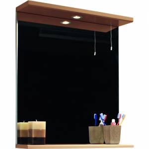 Trueshopping 650mm Beech Mirror with Light