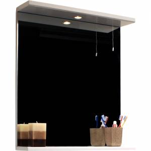 Trueshopping 650mm White Gloss Mirror with Light