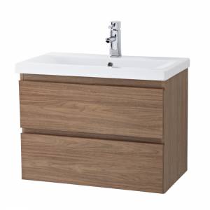 700mm American Walnut 2 Drawer Bathroom Vanity