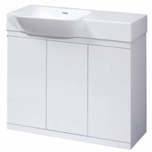 Trueshopping 900mm wide Lux High Gloss White