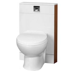 Trueshopping Bathroom Furniture White Brown Back to Wall