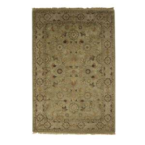 Trueshopping Bengal Traditional Green Wool Rug