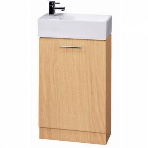 Trueshopping Cubix Compact Beech Vanity Unit