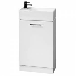 Trueshopping Cubix Compact White Vanity Unit