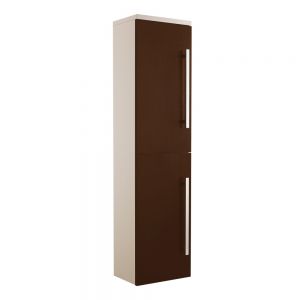 Trueshopping Dark Oak Bathroom Furniture Cabinet Tall Storage