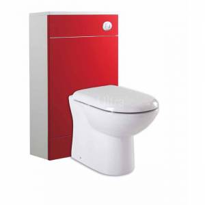 Trueshopping Design High Gloss Red Back to Wall