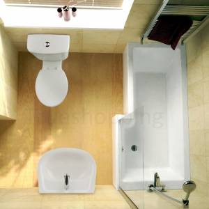 Earby Square Shower Bath Suite