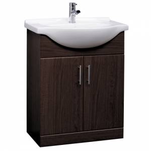 Trueshopping Ebony Brown 650mm Vanity Unit