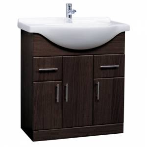 Trueshopping Ebony Brown 750mm Vanity Unit