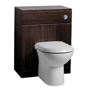 Trueshopping Ebony Brown Back To Wall Toilet Pan