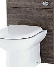 Trueshopping Ebony Brown Back To Wall Toilet Unit