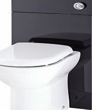 Trueshopping Gloss Black Back To Wall Toilet Unit