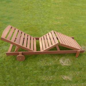 Hardwood `Salcombe`  Sunlounger