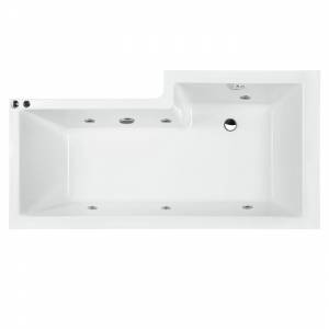 L Shaped 1675 x 850 Shower Bath