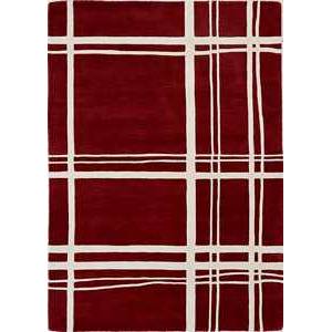 Trueshopping London 3120 Modern Red Wool Rug