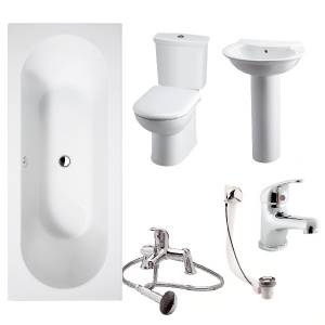 Trueshopping Modern 1700mm Double-Ended Bath