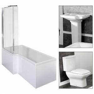 Trueshopping Square Shower Bath Suite