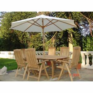 Teak 3 Metre Cream  Parasol