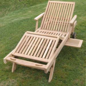 Trueshopping Teak  ``Seathwaite``  Sun Lounger