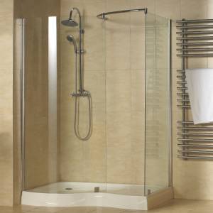 Walk in 1400mm Corner Shower