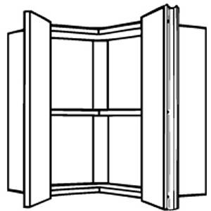 Trueshopping Walnut Saponetta Style 650 x 715mm