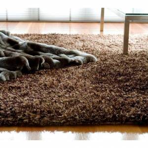 Trueshopping Whisper Chocolate Shaggy Rug 160cm