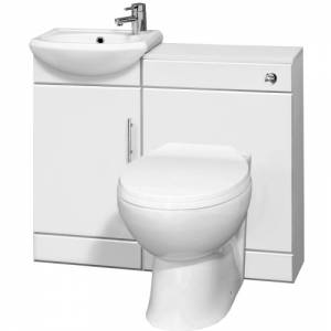 Trueshopping White Gloss Bathroom Furniture Vanity Unit