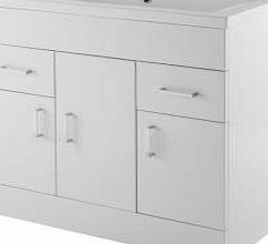 Trueshopping White Minimalist 800mm Vanity Unit and Sink