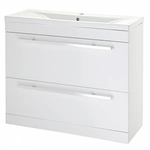 Trueshopping White Minimalist Bathroom Vanity Unit Basin Sink