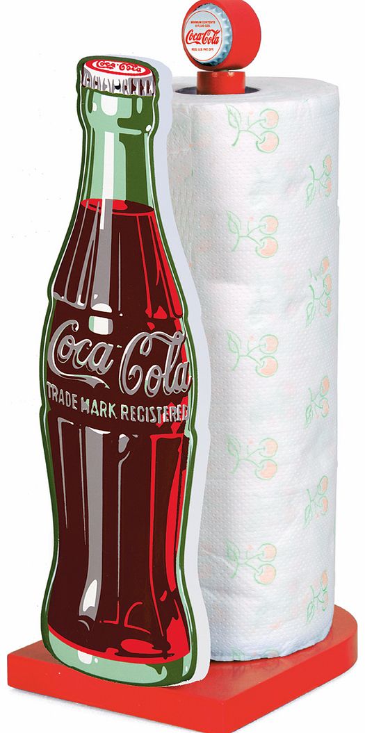 Coca-Cola Bottle Wooden Kitchen Roll Holder