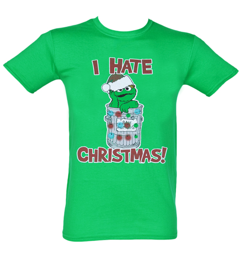 Mens Oscar The Grouch I Hate Christmas