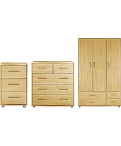 3 Piece Bedroom Furniture Set - Beech