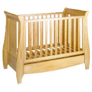 Tutti Bambini Katie Dropside Sleigh Cot, Oak